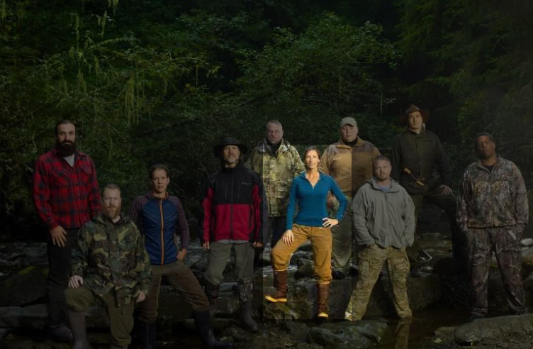 Group of wilderness survival TV show participants standing in a forest creek; the book’s author, Dr. Nicole Apelian, is featured in the sales letter for The Forgotten Home Apothecary.