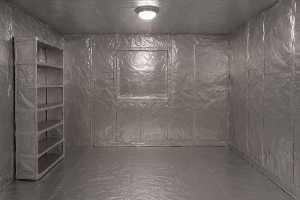 DIY EMP proof room fully shielded with foil insulation