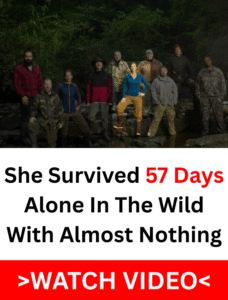 Group of wilderness survival participants standing on rocks beside a forest stream